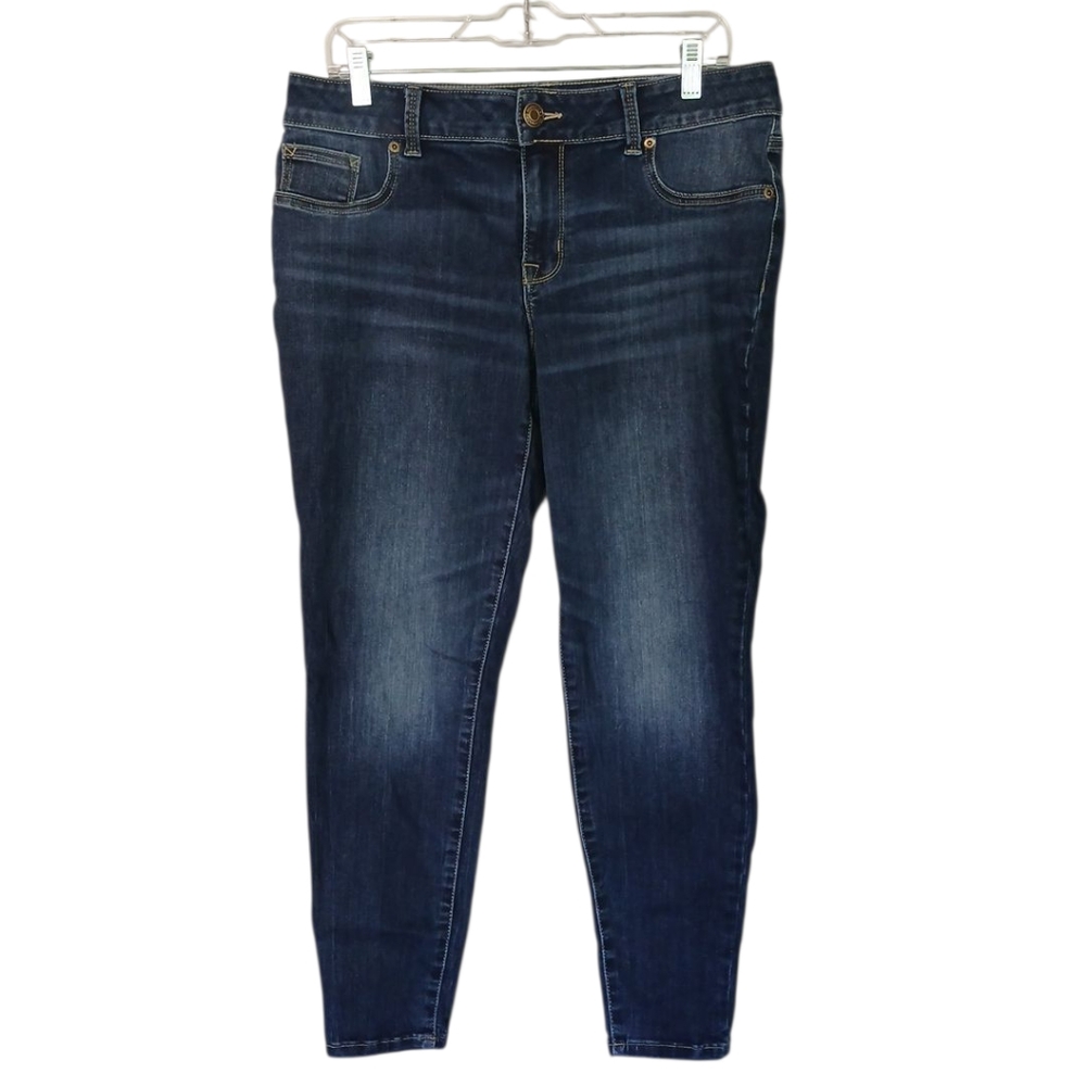 Maurices Soft Stretchy Skinny Blue Jeans Jeggings Size Large Short